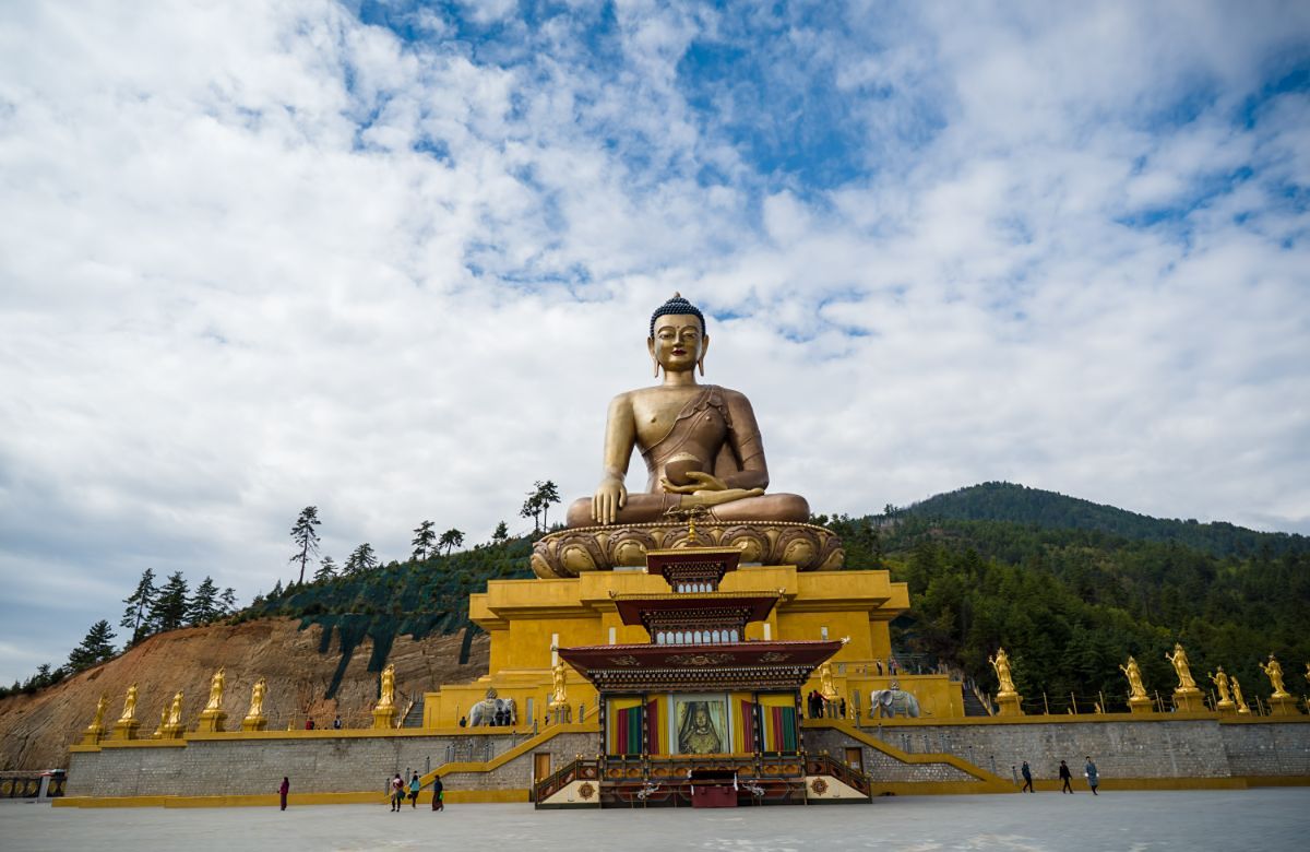 The Buddha Dordenma statue above Thimphu valley