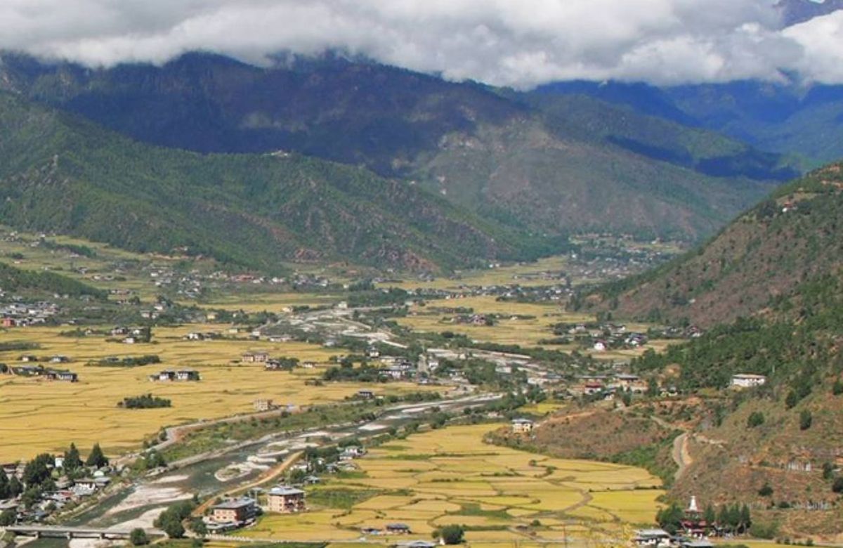 Panorama across the Haa valley in western Bhutan